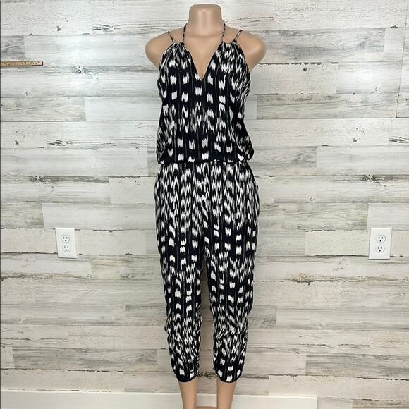 Parker Silk Abstract Print Jumpsuit Women’s Size Small - Picture 1 of 7